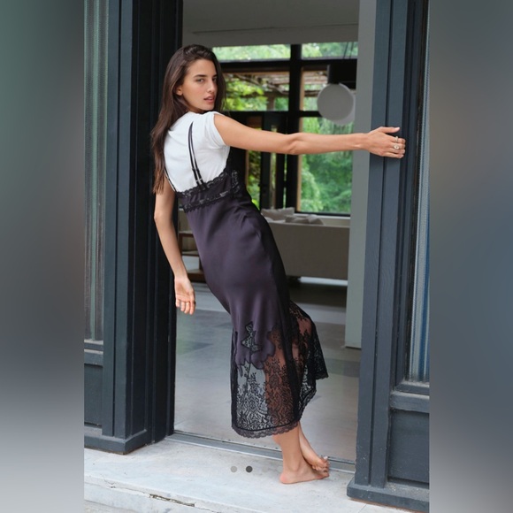 Night Out Mood Midi Slip Black XS Free People - Picture 3 of 16